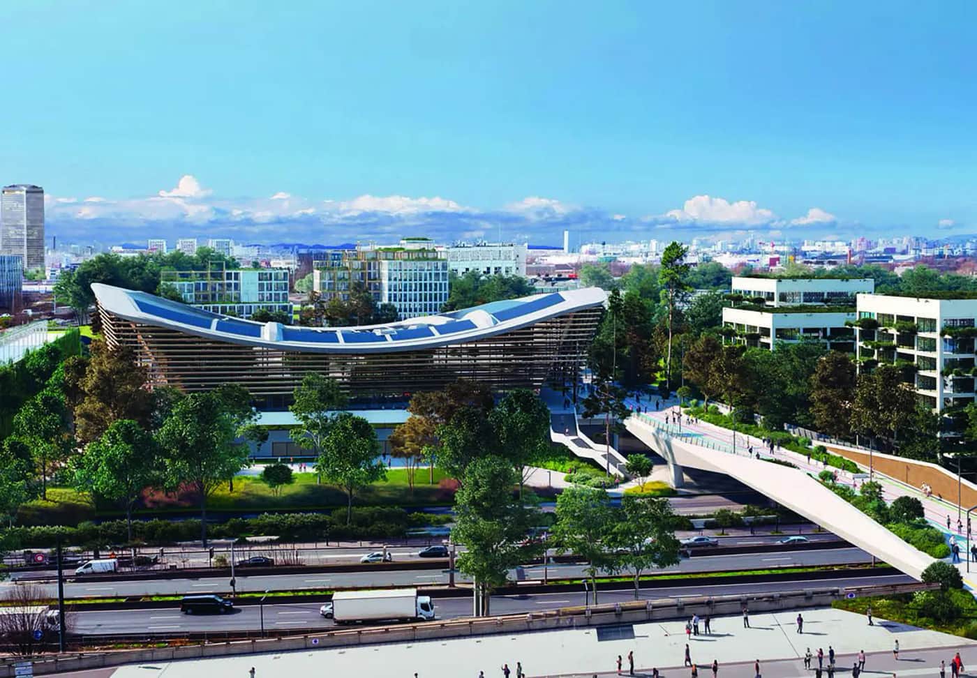 Toiture atypique pour piscine olympique